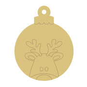 Design By Line Ornament MDF Cutout Reindeer Silhouette - Unfinished For DIY