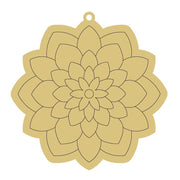 Design By Line Ornament MDF Cutout Flower - Unfinished For DIY