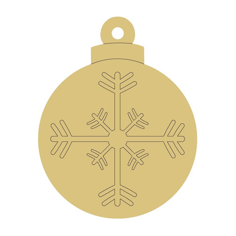 Design By Line Ornament MDF Cutout Snowflake - Unfinished For DIY