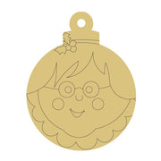 Design By Line Ornament MDF Cutout Mrs. Clause Face - Unfinished For DIY