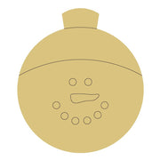 Design By Line Ornament MDF Cutout Snowman With Facial Features And Bead Button Detail - Unfinished For DIY