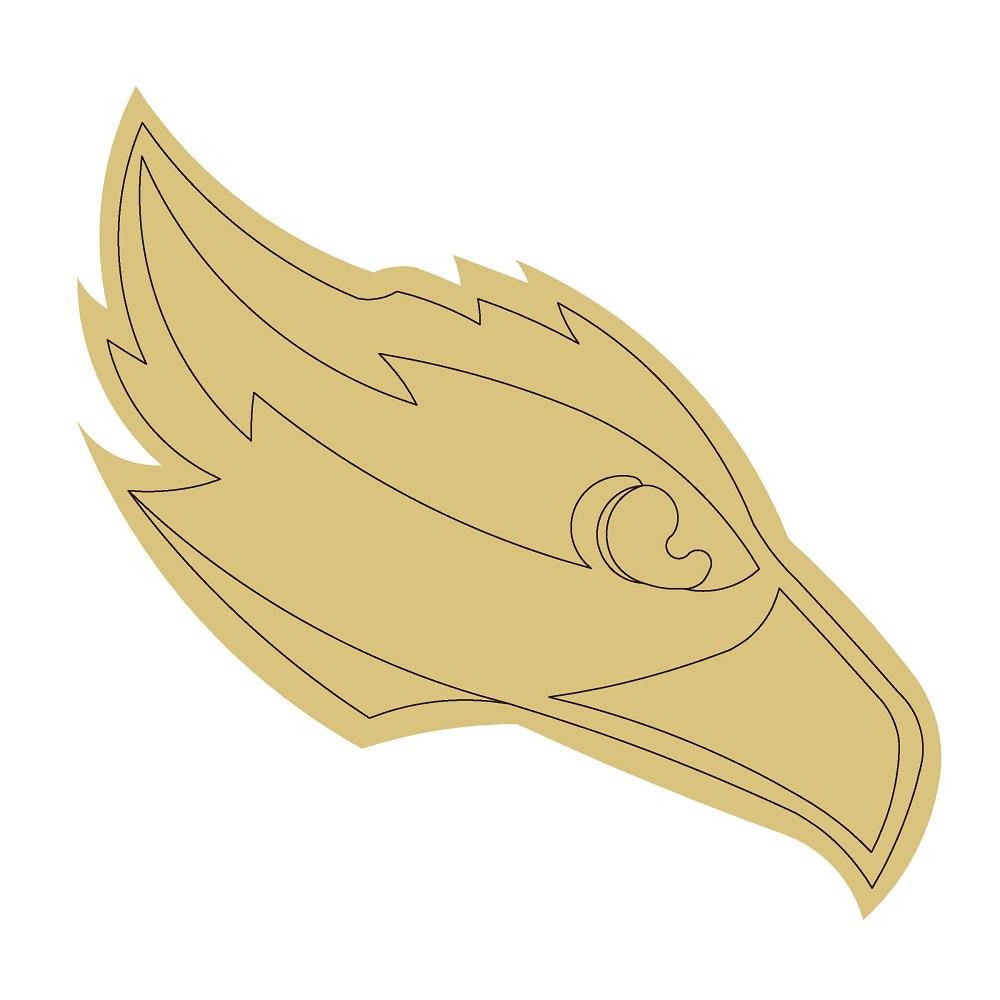 Design By Line Eagle MDF Cutout Ornate Silhouette With Inner Line Detailing - Unfinished For DIY