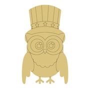 Design By Line Owl MDF Cutout Top Hat With Star Band - Unfinished For DIY
