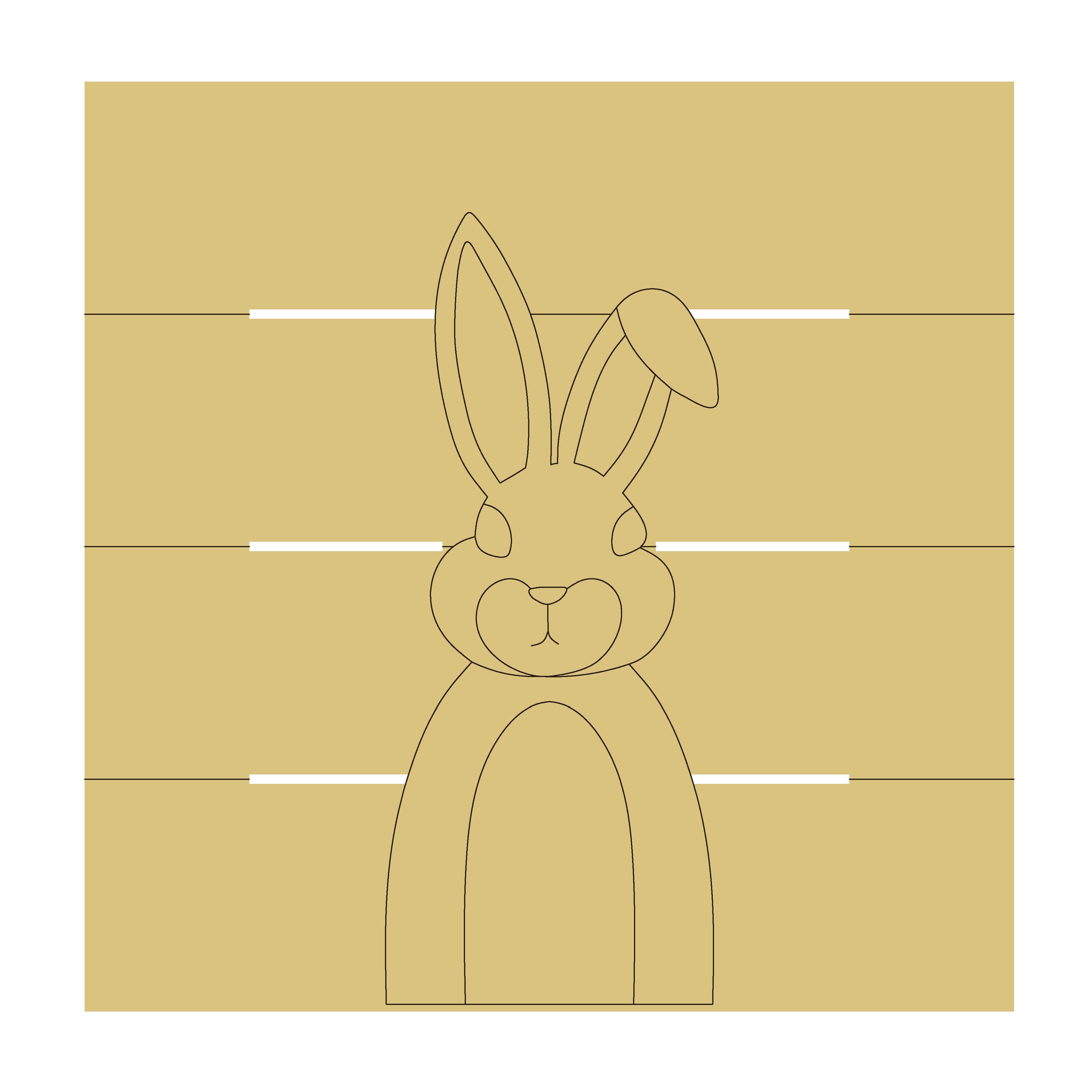Design By Line Pallet Board MDF Cutout Rabbit Silhouette - Unfinished ...