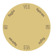 Design By Line Round MDF Cutout Decision Wheel With Yes No Maybe Rephrase Perhaps - Unfinished For DIY