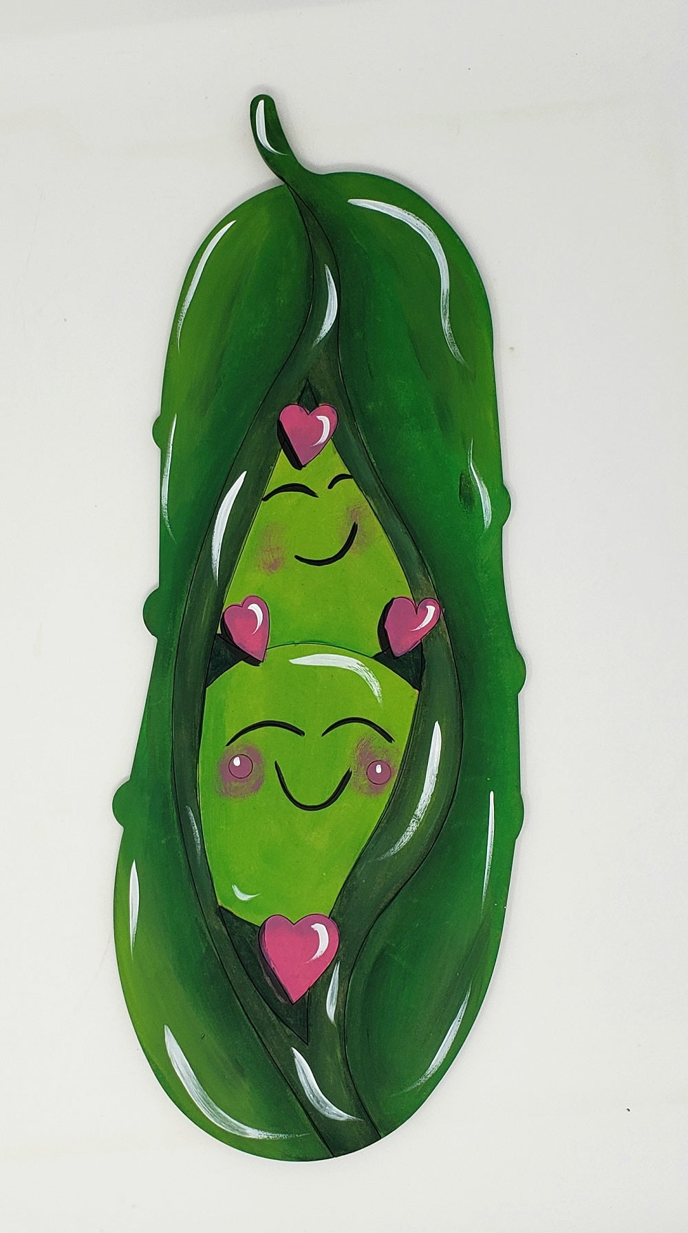 Design By Line Pickle MDF Cutout Baby In Pod With Hearts Silhouette - Unfinished For DIY