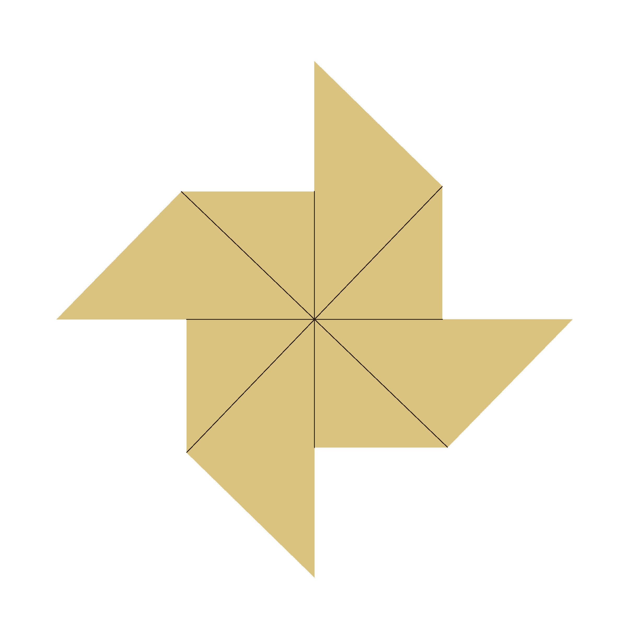 Design By Line Pinwheel MDF Cutout Starburst - Unfinished For DIY