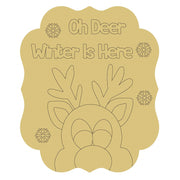 Design By Line Plaque MDF Cutout Oh Deer Winter Is Here - Unfinished For DIY