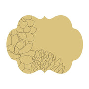 Design By Line Plaque MDF Cutout Succulent Plant Silhouette - Unfinished For DIY