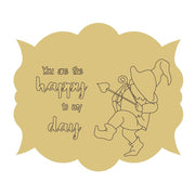 Design By Line Scalloped Plaque Frame MDF Cutout You Are The Happy To My Day - Unfinished For DIY