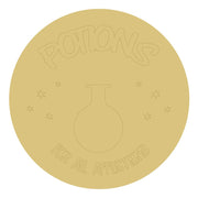 Design By Line Round MDF Cutout Potions Bottle With Stars For All Afflictions - Unfinished For DIY