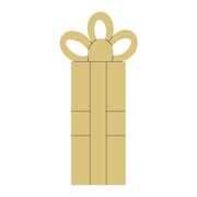 Design By Line Gift Box MDF Cutout With Bow - Unfinished For DIY