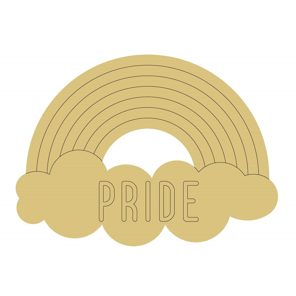 Design By Line Rainbow MDF Cutout Pride - Unfinished For DIY
