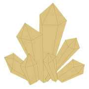 Design By Line Prism Cluster MDF Cutout Geometric Crystal Cluster - Unfinished For DIY