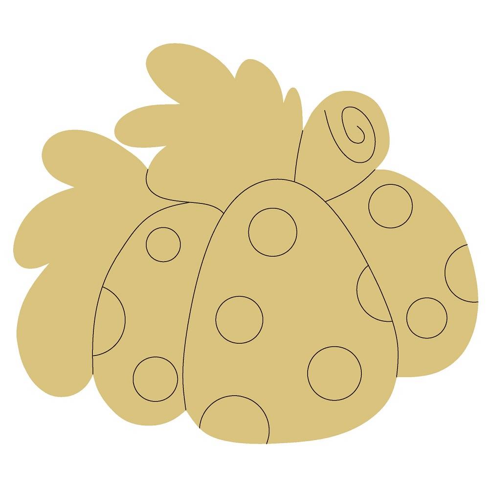 Design By Line Strawberries MDF Cutout With Leaf - Unfinished For DIY