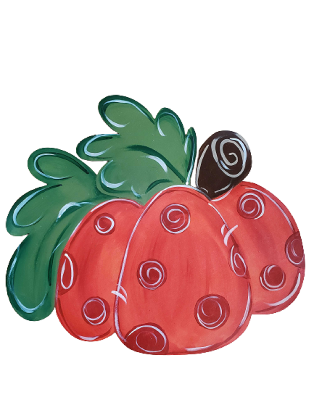 Design By Line Strawberries MDF Cutout With Leaf - Unfinished For DIY