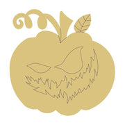 Design By Line Pumpkin MDF Cutout Jack-O'-Lantern Face - Unfinished For DIY