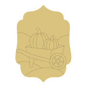 Design By Line Pumpkin  MDF Cutout Silhouette - Unfinished For DIY