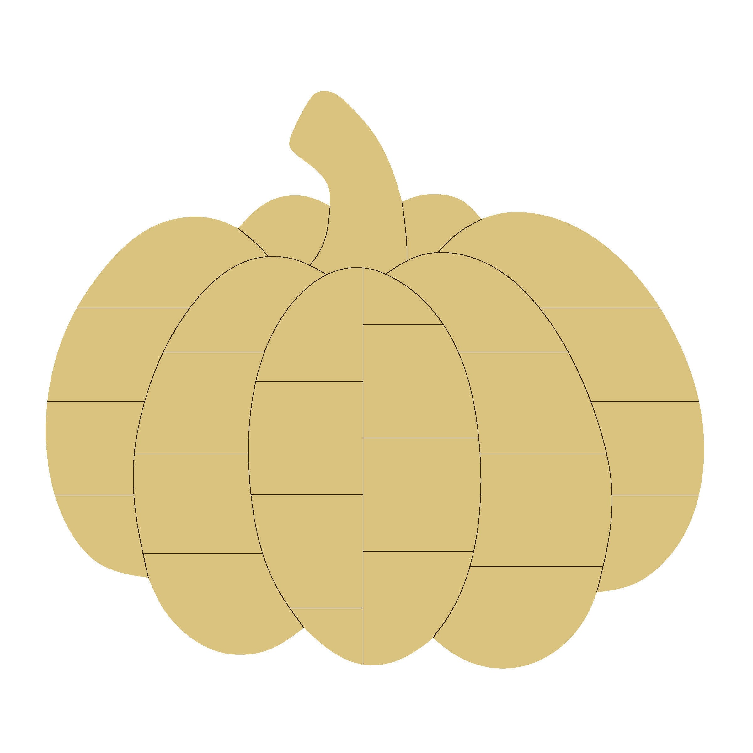 Design By Line Patchwork Pumpkin MDF Door Hanger |Unfinished Laser Cut Autumn Pumpkin | DIY Fall Door Hanger & Porch Décor