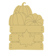 Design By Line Pumpkins In A Box MDF Cutout Maple Leaf Front - Unfinished For DIY