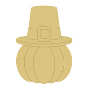 Design By Line Pumpkin wearing a Hat MDF Door Hanger |Unfinished DIY Craft Blank