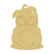 Design By Line Owl MDF Cutout Pumpkin - Unfinished For DIY