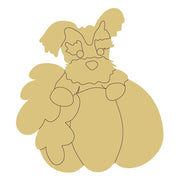 Design By Line Pumpkin MDF Cutout Yorkie Pumpkin Silhouette - Unfinished For DIY