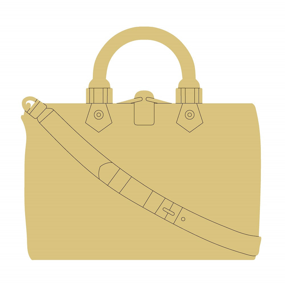 Design By Line Purse MDF Cutout Crossbody Silhouette - Unfinished For DIY