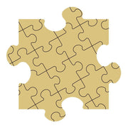 Design By Line Puzzle MDF Cutout Interlocking Pieces - Unfinished For DIY