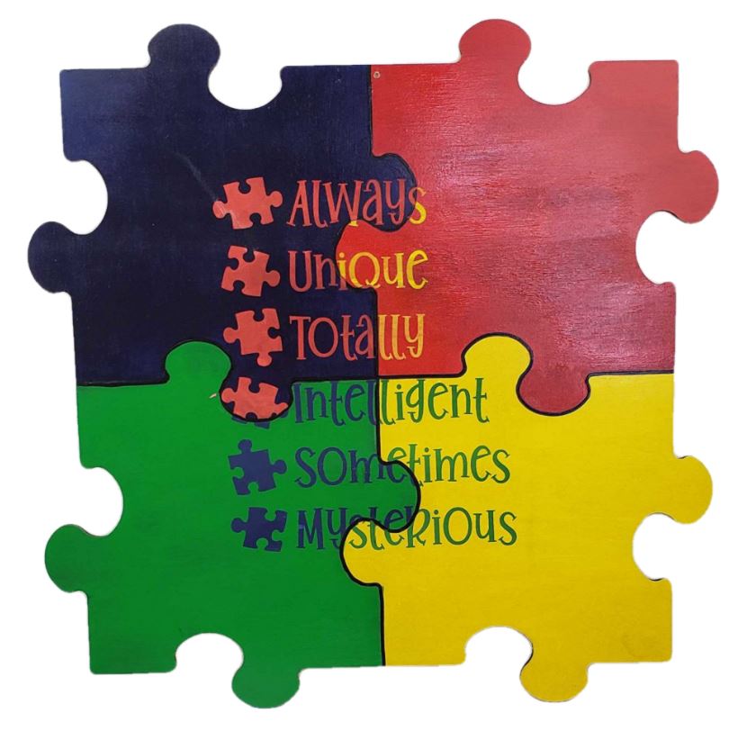 Design By Line Puzzle MDF Cutout Interlocking Puzzle Pieces - Unfinished For DIY