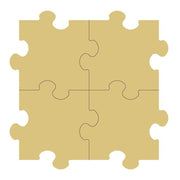 Design By Line Puzzle MDF Cutout Interlocking Puzzle Pieces - Unfinished For DIY