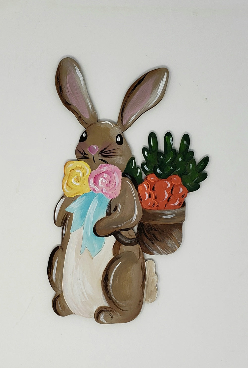 Design By Line Rabbit MDF Cutout Carrot Bouquet - Unfinished For DIY