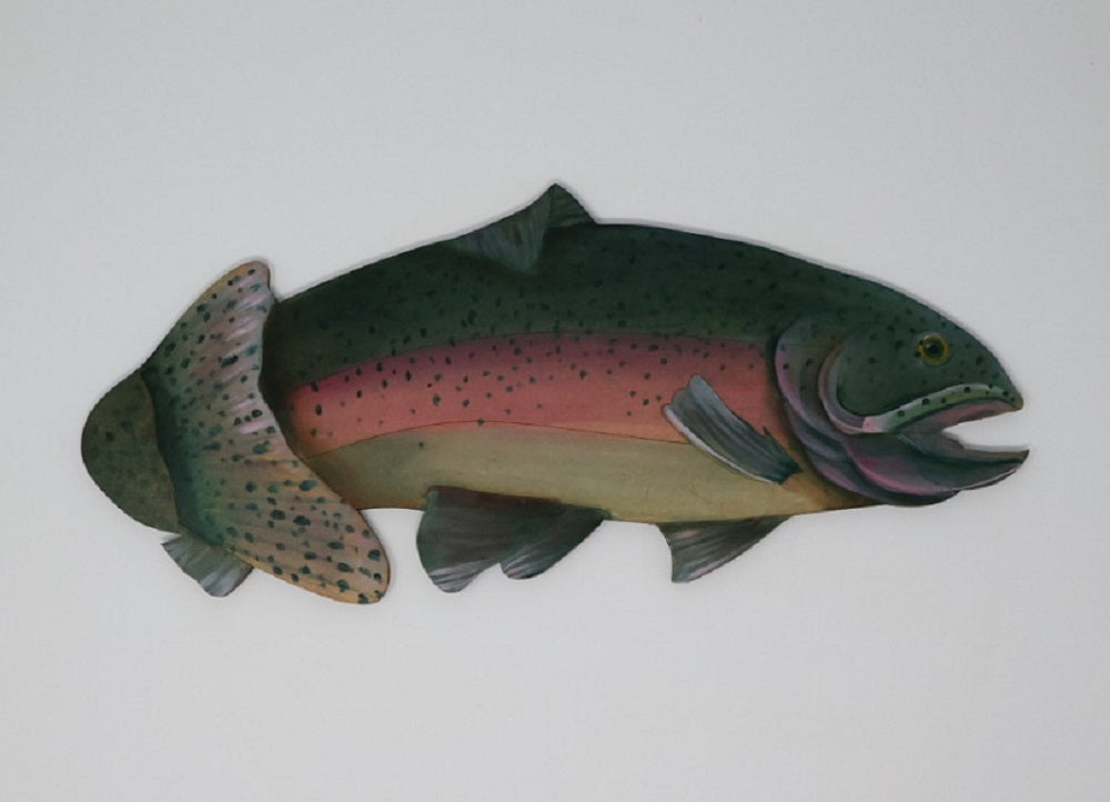 Design By Line Trout MDF Cutout Rainbow Trout Silhouette - Unfinished For DIY