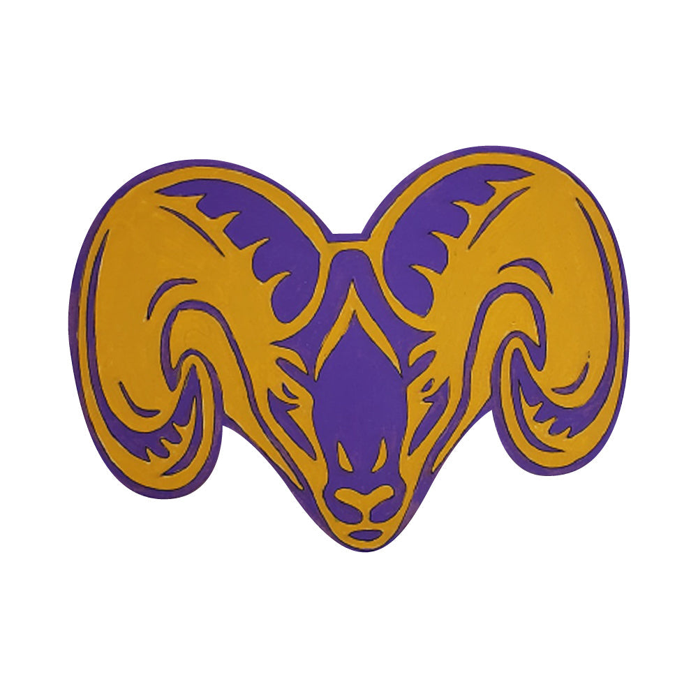 Design By Line Ram Head MDF Cutout Horned Silhouette - Unfinished For DIY