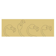 Design By Line Rectangle MDF Cutout Flamingo Quartet Line Art - Unfinished For DIY