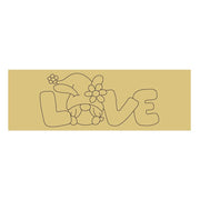 Design By Line Rectangle MDF Cutout Love Gnome Style 1 - Unfinished For DIY