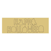 Design By Line Rectangular MDF Cutout Happy Halloween - Unfinished For DIY
