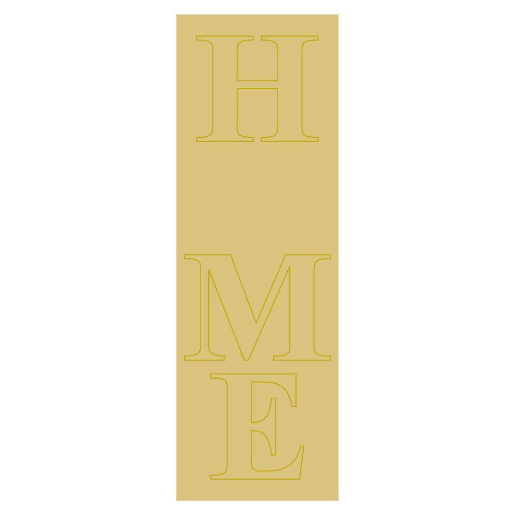 Design By Line Rectangle MDF Cutout HOME - Unfinished For DIY