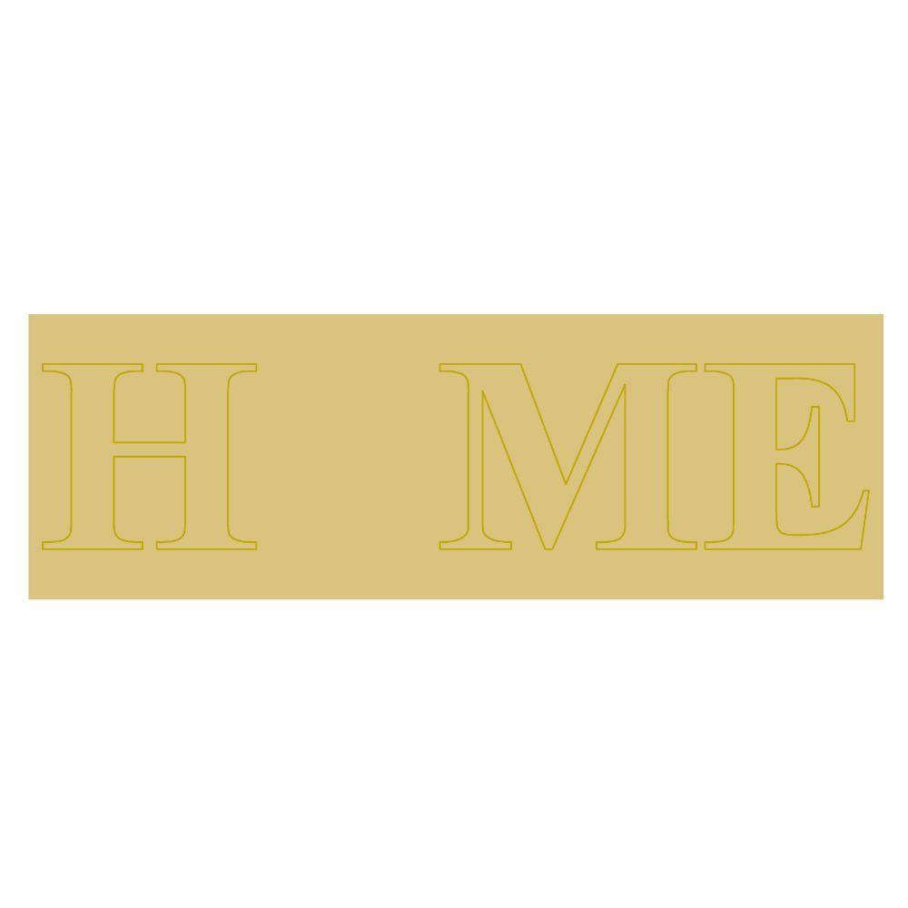 Design By Line Rectangle MDF Cutout Home Letters Outline - Unfinished For DIY