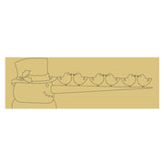 Design By Line Rectangle MDF Cutout Snowman Holiday Scene - Unfinished For DIY