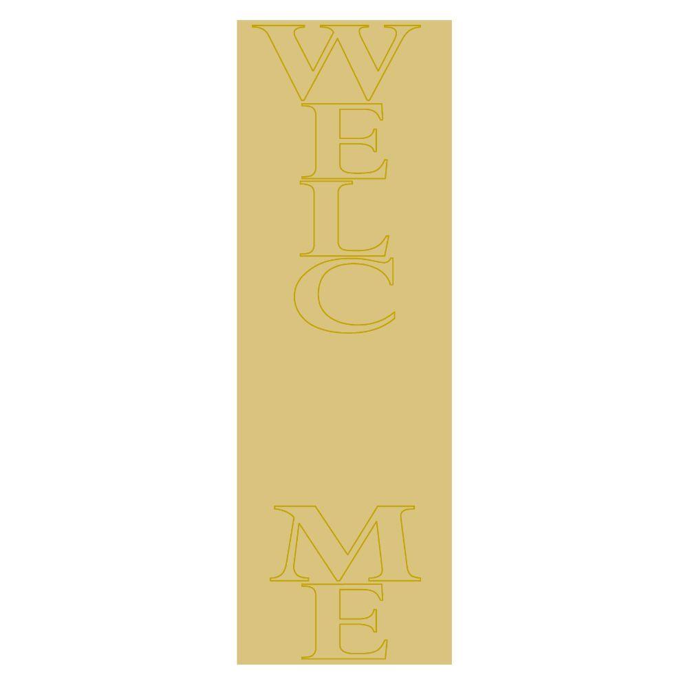 Design By Line Rectangle MDF Cutout Welcome - Unfinished For DIY