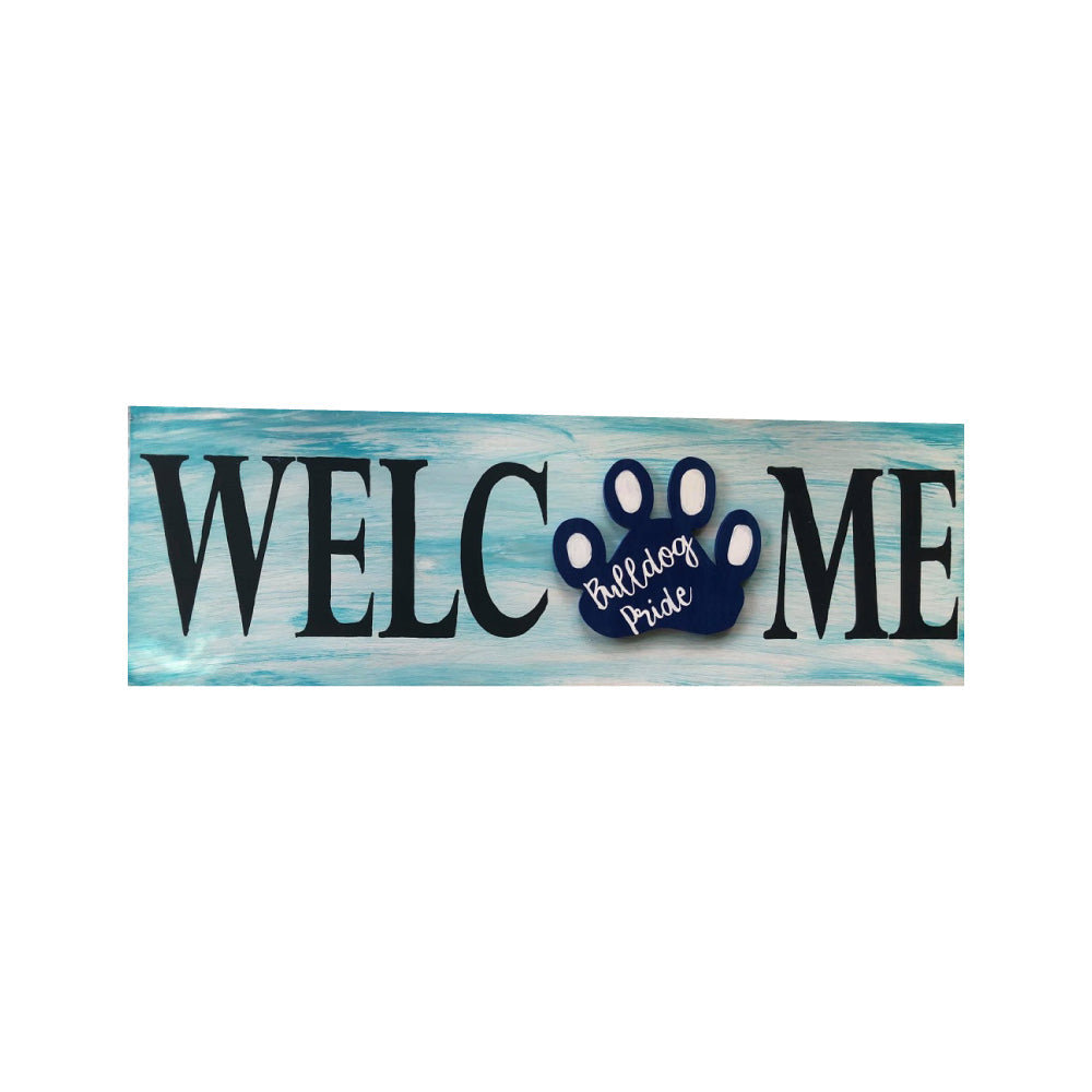 Design By Line Rectangular MDF Cutout Welcome Sign - Unfinished For DIY