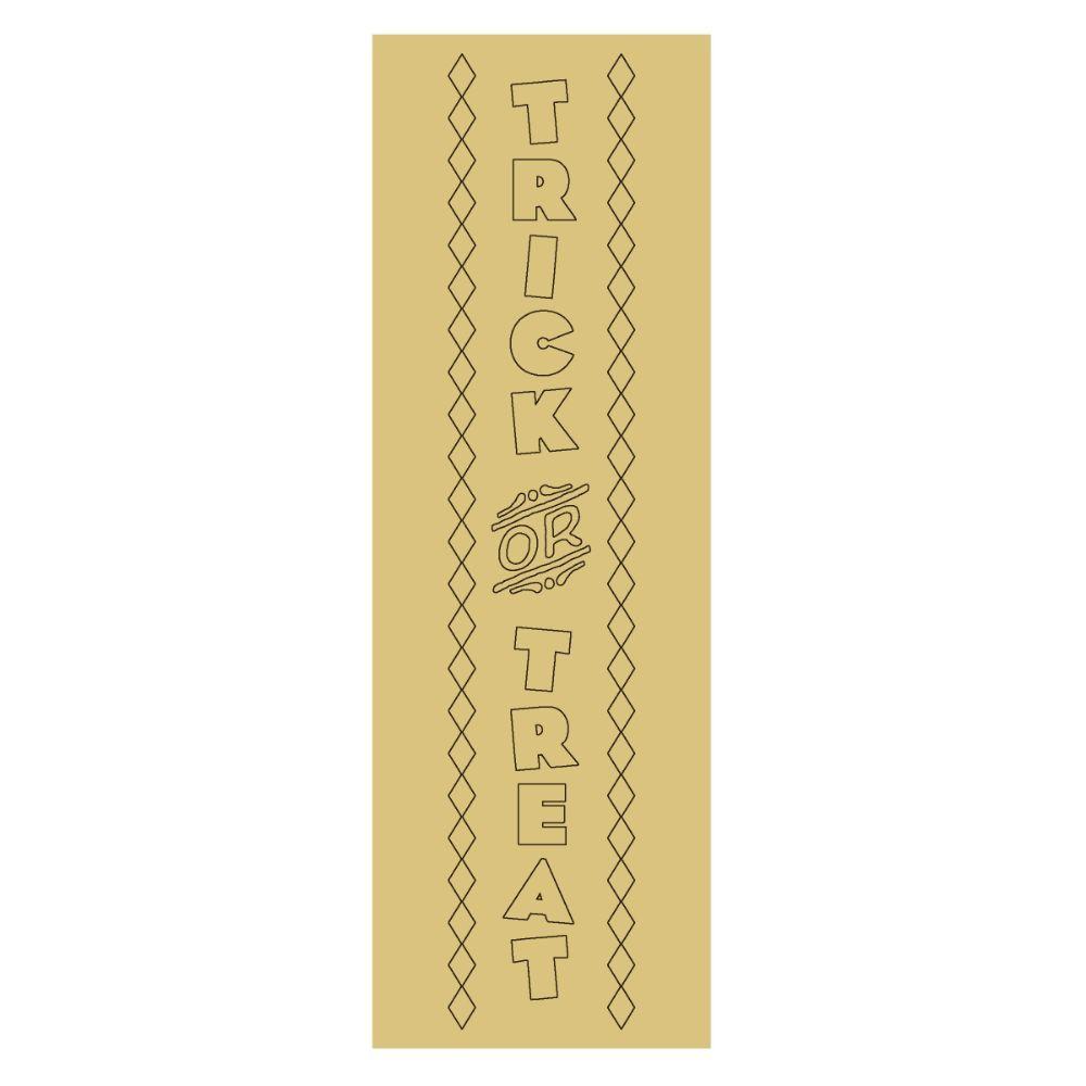 Design By Line Rectangle MDF Cutout Trick Or Treat - Unfinished For DIY