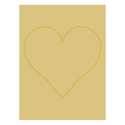 Design By Line Rectangle Heart MDF Cutout Heart Outline - Unfinished For DIY