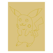 Design By Line Rectangle Pikachu MDF Cutout Pikachu Outline - Unfinished For DIY