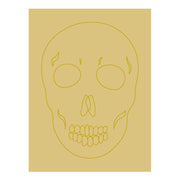 Design By Line Rectangle Skull MDF Cutout Skull Outline - Unfinished For DIY