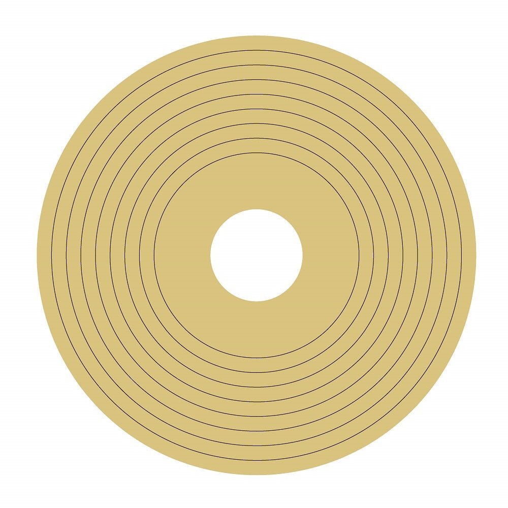 Design By Line Round MDF Cutout Record Pattern - Unfinished For DIY