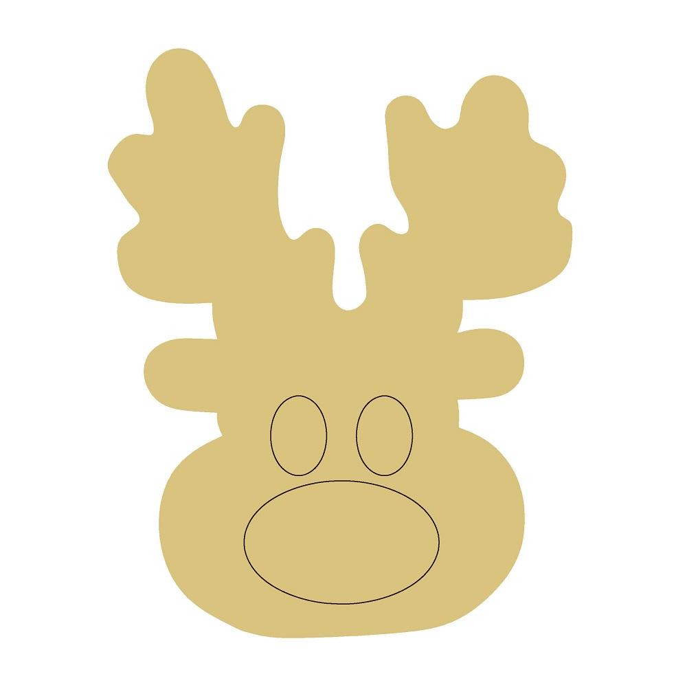 Design By Line Reindeer MDF Cutout Silhouette Style 9 - Unfinished For DIY