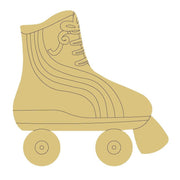 Design By Line Roller Skate MDF Cutout Rainbow Roller Skate Lines - Unfinished For DIY