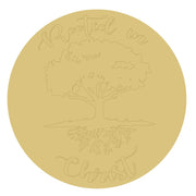 Design By Line Round MDF Cutout Rooted In Christ Tree With Roots - Unfinished For DIY